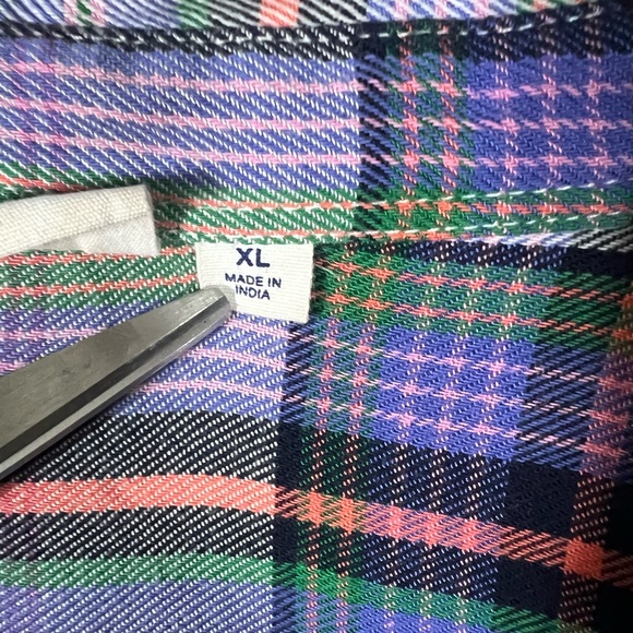 Gap purple plaid Shirt - Picture 3 of 4